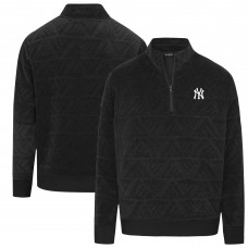 WoNew York Yankees Levelwear Black Camden Insignia 2.0 Quarter-Zip Jacket