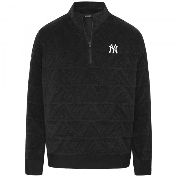WoNew York Yankees Levelwear Black Camden Insignia 2.0 Quarter-Zip Jacket