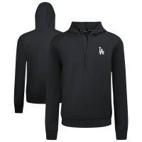 Los Angeles Dodgers Levelwear Black Technic Insignia Quarter-Zip Hoodie