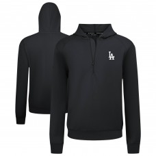 Los Angeles Dodgers Levelwear Black Technic Insignia Quarter-Zip Hoodie