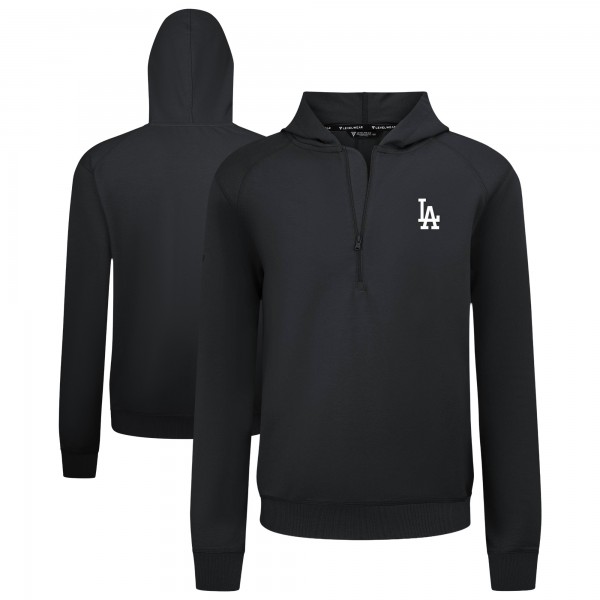 Los Angeles Dodgers Levelwear Black Technic Insignia Quarter-Zip Hoodie
