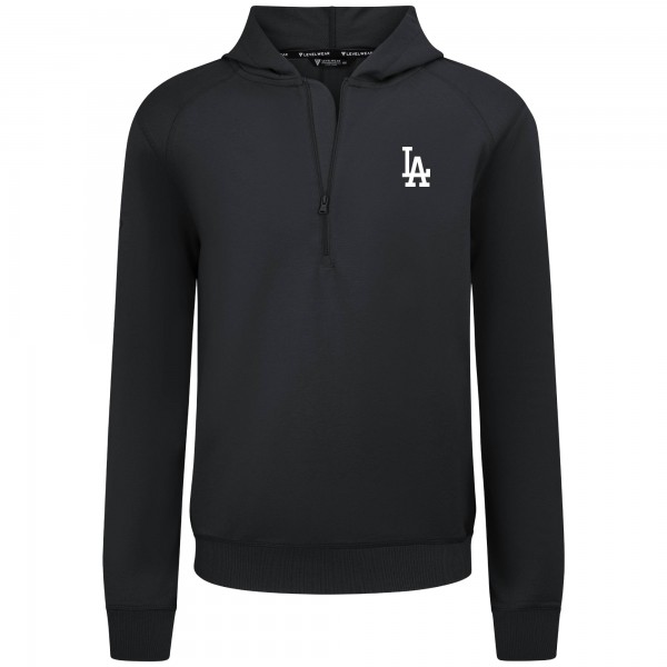 Los Angeles Dodgers Levelwear Black Technic Insignia Quarter-Zip Hoodie