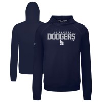 Los Angeles Dodgers Levelwear Navy Mandate Carve Tri-Blend Hoodie