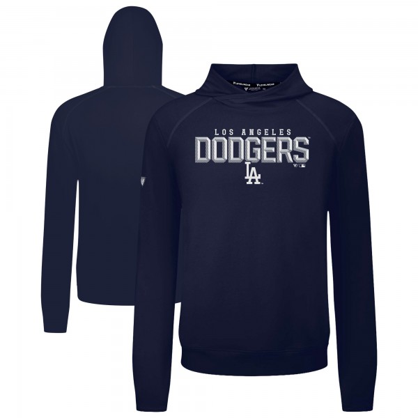 Los Angeles Dodgers Levelwear Navy Mandate Carve Tri-Blend Hoodie