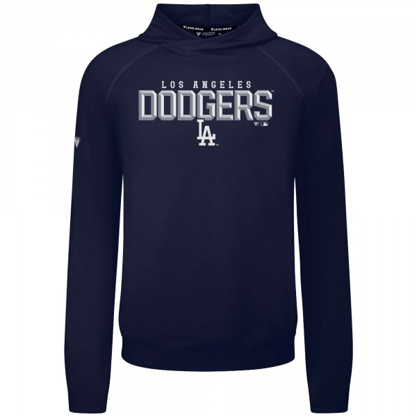 Los Angeles Dodgers Levelwear Navy Mandate Carve Tri-Blend Hoodie