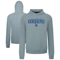 Los Angeles Dodgers Levelwear Gray Mandate Carve Tri-Blend Hoodie