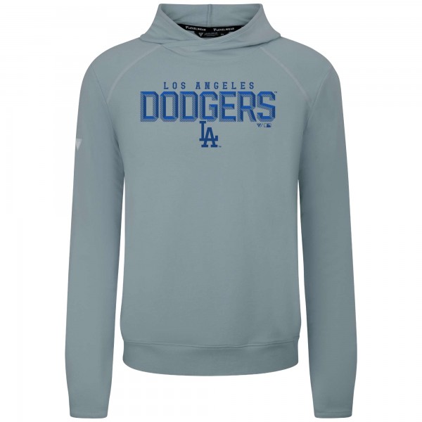 Los Angeles Dodgers Levelwear Gray Mandate Carve Tri-Blend Hoodie