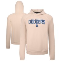 Los Angeles Dodgers Levelwear Khaki Mandate Carve Tri-Blend Hoodie