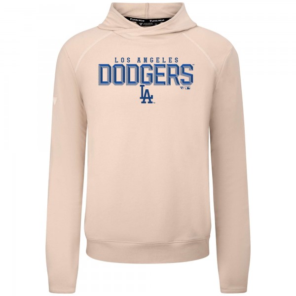 Los Angeles Dodgers Levelwear Khaki Mandate Carve Tri-Blend Hoodie