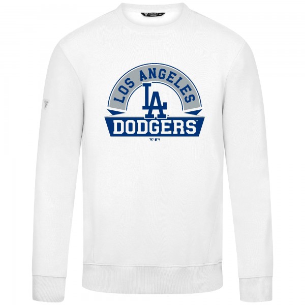 Los Angeles Dodgers Levelwear White Zane Banner Arch Sweatshirt