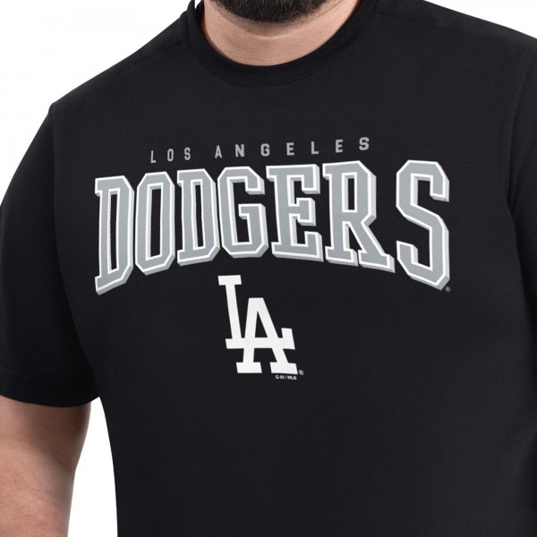 Los Angeles Dodgers G-III Sports by Carl Banks Black Adaptive Classic Team Spirit T-Shirt