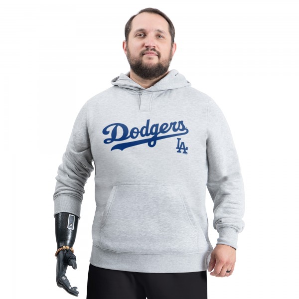 Los Angeles Dodgers G-III Sports by Carl Banks Gray Adaptive Lockup Fleece Hoodie