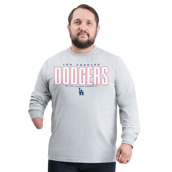 Los Angeles Dodgers G-III Sports by Carl Banks Gray Adaptive Long Sleeve T-Shirt