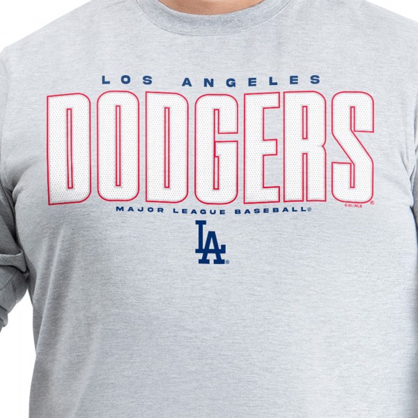 Los Angeles Dodgers G-III Sports by Carl Banks Gray Adaptive Long Sleeve T-Shirt
