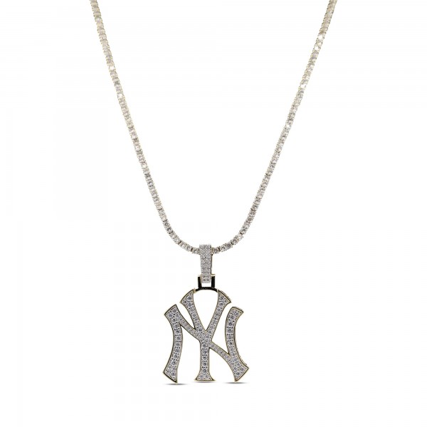 New York Yankees Gold 20 Logo Pendant Necklace