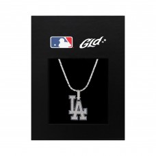 Los Angeles Dodgers GLD 14K White Gold Logo Pendant & 20 Tennis Chain