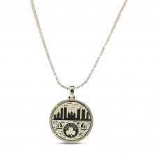 Boston Celtics GLD 18K Yellow Gold Logo Pendant & 20 Tennis Chain