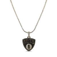 Кулон Brooklyn Nets GLD 18K Yellow Gold Logo & 20" Tennis Chain
