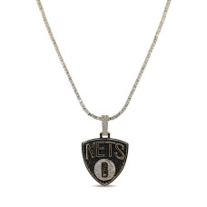 Кулон Brooklyn Nets GLD 18K Yellow Gold Logo & 20" Tennis Chain