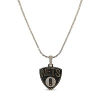 Brooklyn Nets The GLD Shop 18K Yellow Gold Logo Pendant & 20 Tennis Chain