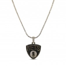 Brooklyn Nets The GLD Shop 18K Yellow Gold Logo Pendant & 20 Tennis Chain