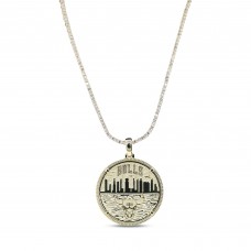 Chicago Bulls GLD 18K Yellow Gold Logo Pendant & 20 Tennis Chain