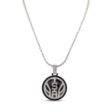 Кулон San Antonio Spurs GLD 14K White Gold Logo & 20 Tennis Chain