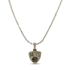 Кулон Brooklyn Nets GLD 18K Yellow Gold Logo & 20" Tennis Chain