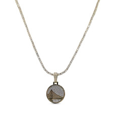 Кулон Golden State Warriors GLD 18K Yellow Gold Logo & 20 Tennis Chain