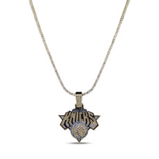 Кулон New York Knicks GLD 18K Yellow Gold Logo & 20 Tennis Chain