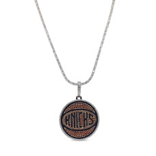 Кулон New York Knicks GLD 18K Yellow Gold Logo & 20 Tennis Chain