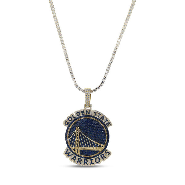 Кулон Golden State Warriors GLD 18K Yellow Gold Logo & 20 Tennis Chain