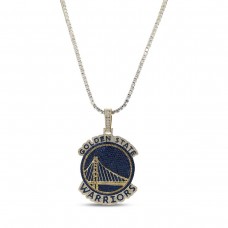 Golden State Warriors GLD 18K Yellow Gold Logo Pendant & 20 Tennis Chain