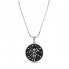 Denver Nuggets GLD 18K Yellow Gold Logo Pendant & 20 Tennis Chain