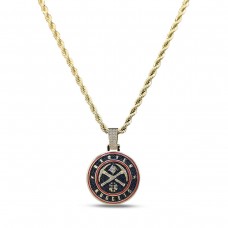 Denver Nuggets GLD 18K Yellow Gold Logo Pendant & 20 Rope Chain