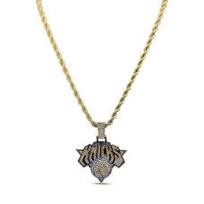 Кулон New York Knicks GLD 18K Yellow Gold Logo & 20 Rope Chain