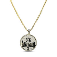 Кулон Philadelphia 76ers GLD 18K Yellow Gold Logo & 20 Rope Chain