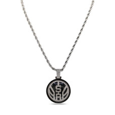 Кулон San Antonio Spurs GLD 14K White Gold Logo & 20 Rope Chain