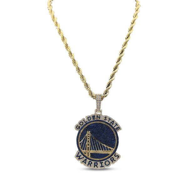 Кулон Golden State Warriors GLD 18K Yellow Gold Logo & 20 Rope Chain