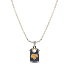 Кулон New York Knicks GLD 18K Yellow Gold Jersey Logo & 20 Tennis Chain