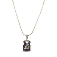 Los Angeles Lakers GLD 18K Yellow Gold Jersey Logo Pendant & 20 Tennis Chain