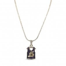 Los Angeles Lakers GLD 18K Yellow Gold Jersey Logo Pendant & 20 Tennis Chain