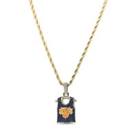 New York Knicks GLD 18K Yellow Gold Jersey Logo Pendant & 20 Rope Chain
