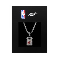 Miami Heat The GLD Shop 14K White Gold Jersey Logo Pendant & 20 Rope Chain