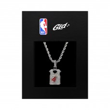 Miami Heat The GLD Shop 14K White Gold Jersey Logo Pendant & 20 Rope Chain