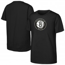 Подростковая Brooklyn Nets Outerstuff Black Primary Logo T-Shirt