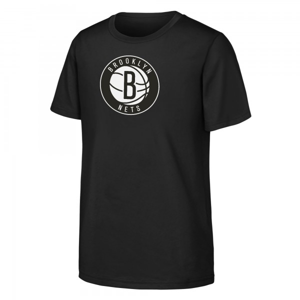 Подростковая Brooklyn Nets Outerstuff Black Primary Logo T-Shirt