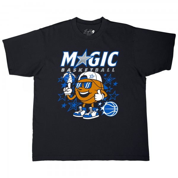 Unisex Orlando Magic Black Oversized Cool Guy Urban Essentials T-Shirt