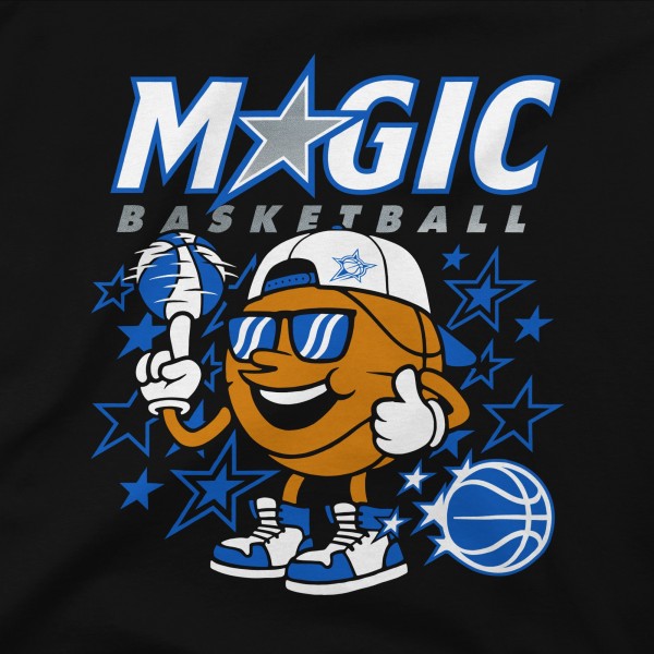 Unisex Orlando Magic Black Oversized Cool Guy Urban Essentials T-Shirt