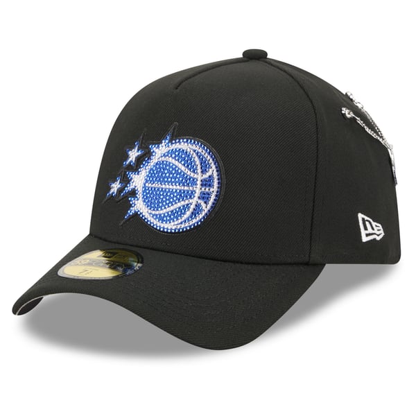 Бейсболка Orlando Magic New Era Black 2026 NBA Draft On-Stage Crystal A-Frame 59FORTY